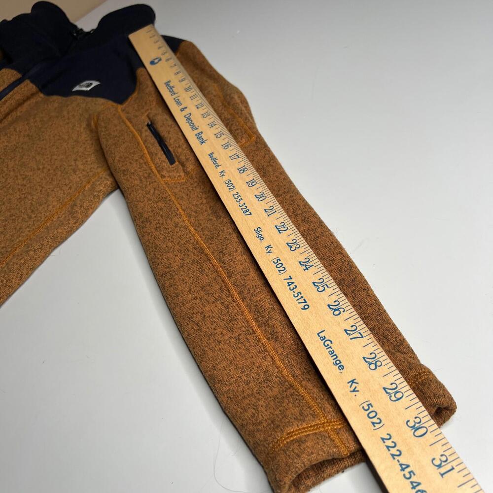 The North Face Men’s XL Quarter Zip Fleece Pullover Brown Navy Outdoor Hiking - Picture 8 of 8